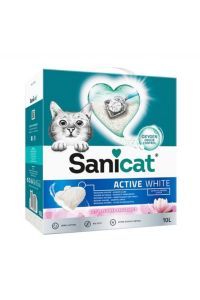 Sanicat Active White Topaklanan Kedi Kumu Lotus Çiçeği Kokulu 10 Lt