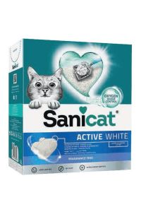 Sanicat Active White Ultra Topaklanan Kedi Kumu Kokusuz 10 Lt