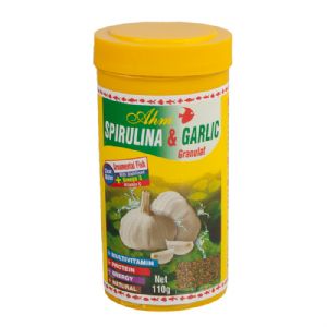 Ahm Spirulina Garlic Garanulat Balık Yemi 250 ml