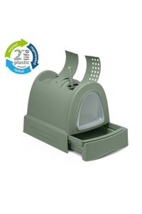 Imac Zuma Çekmeceli Kapalı Kedi Tuvaleti Yeşil 40x56x42.5 Cm