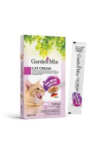 Garden Mix Somonlu Ve Biyotinli Sıvı Kedi Ödül Maması 5x15 gr