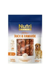 Nutri Canın Ördek Etli Sarılı Tahılsız Büyük Boy Kemik Köpek Ödülü 120 gr