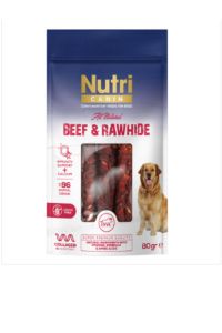 Nutri Canın  Sığır Etli Sarılı Kemik Köpek Ödülü  80 gr