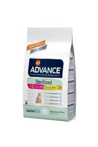 Advance Tavuklu Kısırlaştırılmış 10 Yaş Ve Üzeri Yaşlı Kedi Kuru Maması 1,5 Kg