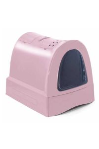 Imac Zuma Çekmeceli Kapalı Kedi Tuvaleti Pembe 40x56x42.5 Cm
