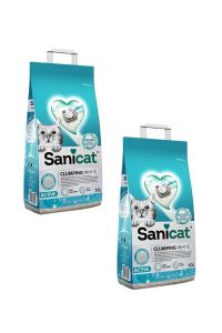 Sanicat Active Marsilya Sabunu Kokulu Ince Taneli Topaklanan Kedi Kumu 10 Lt 2 Adet