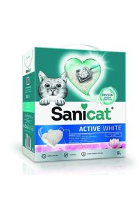 Sanicat Active White Lotus Çiçeği Kokulu Doğal Kedi Kumu 6 Lt