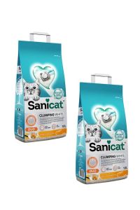 Sanicat Clunping White Vanilya Mandalin Kokulu Kokulu Kedi Kumu 10 Lt 2 Adet