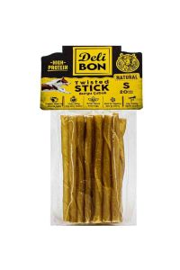 Delibon İnce Deri Burgu Çubuk Köpek Ödülü Naturel 20 Adet