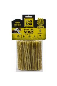 Delibon İnce Deri Burgu Çubuk Köpek Ödülü Naturel 80 Adet