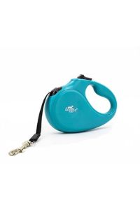 Doggie Master Otomatik Makaralı Köpek Uzatma Tasması Mavi 15 Kg 5 Mt