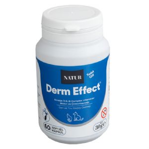 Natur Derm Effect Deri Ve Tüy Sağlığı Desteği Kedi ve Köpekler İçin 60Kapsül