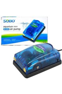 Sobo SB-348A Çift Çıkışlı Akvaryum Hava Motoru 2x4 L/MİN 5W